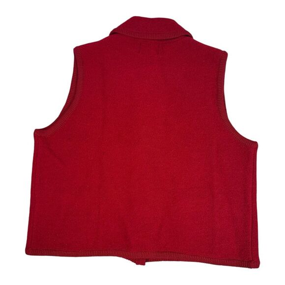 Woolrich Boiled Felted Wool Red Large Vest - Picture 2 of 7